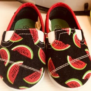 SOLD: Watermelon print canvas shoes